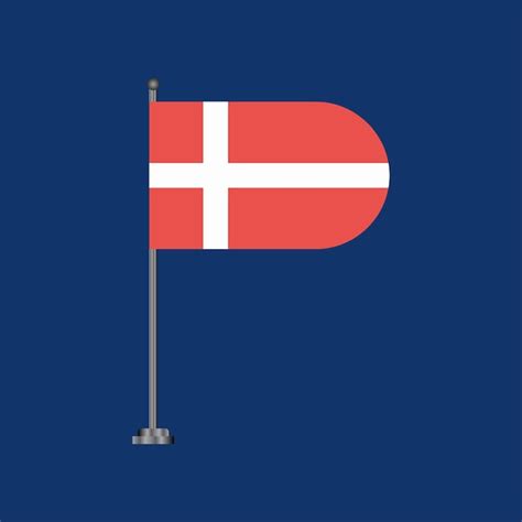 Premium Vector Illustration Of Denmark Flag Template