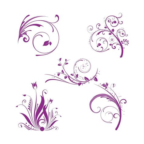 blue flowers silhouette set  vector art  vecteezy