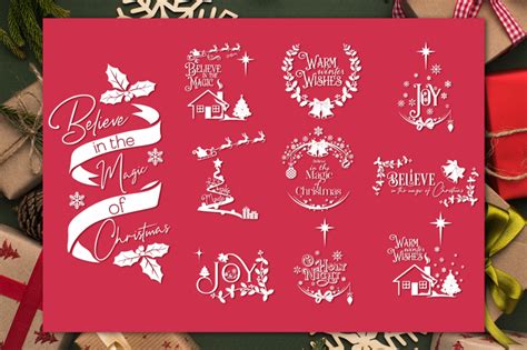 Christmas Quotes SVG Bundle By Anastasia Feya Fonts SVG Cut Files