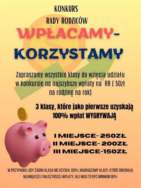 Konkurs Rady Rodzic W Wp Acamy Korzystamy Szko A Podstawowa Nr W