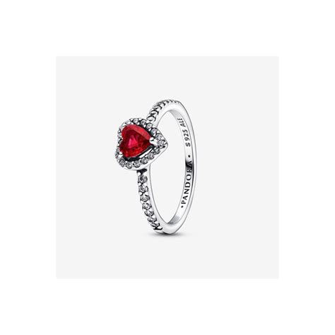 Elevated Red Heart Ring Size 58 Pandora Rings