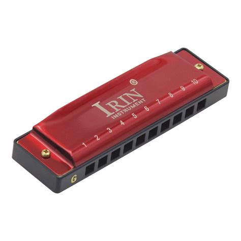 Qumonin Red Hole Tone Blues Harmonica With Storage Box