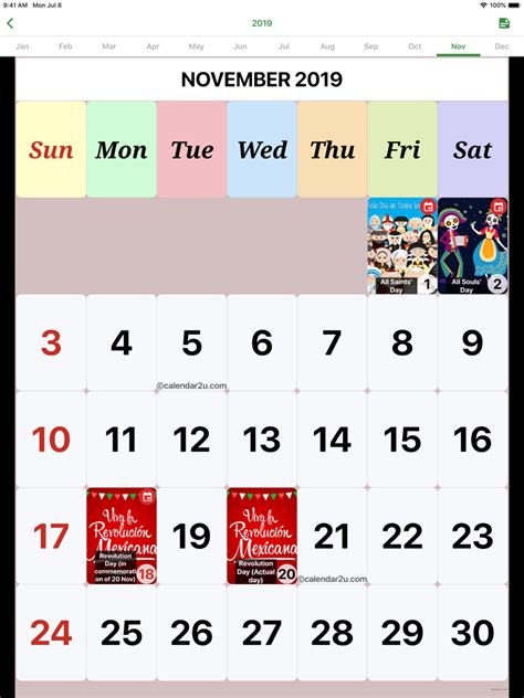 Mexico Calendar 2020 - 2021 App for iPhone - Free Download Mexico ...