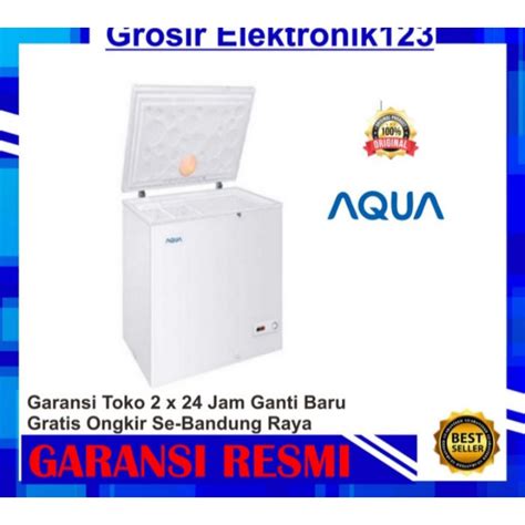 Jual AQUA AQF 120 FR CHEST FREEZER BOX 120FR LEMARI PEMBEKU 100 LITER