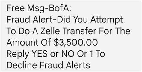 Bank of America Text Scam - Fraud Dept Zelle Transfer