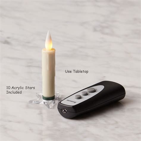 Clip On Christmas Tree Taper Candle Window Candle Battery Operated Set 10 With Remote Control