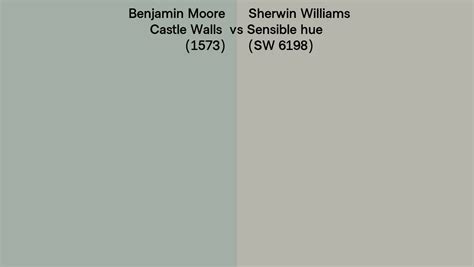 Benjamin Moore Castle Walls 1573 Vs Sherwin Williams Sensible Hue Sw