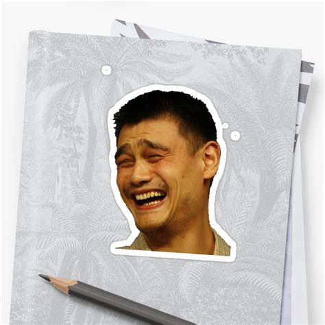 "Yao Ming Meme" Sticker by Jonnyman | Redbubble