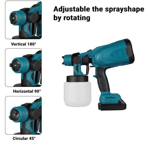 Portable Cordless Powerful Brushless Paint Spray Gun W Cordless