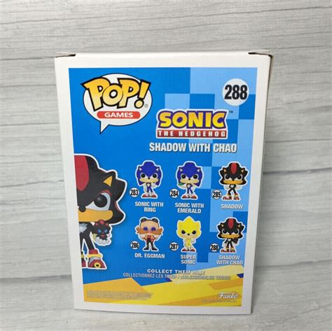 Funko Pop 288 Shadow With Chao Sonic The Hedgehog Hot Topic Etsy