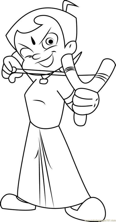 Printable Chota Bheem Coloring Pages Chutki In Chhota Bheem Coloring Page Free Printable