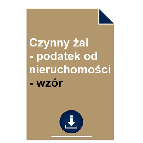 czynny zal podatek od nieruchomosci wzor pobierz