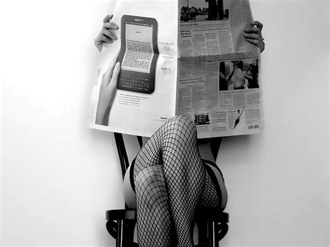 Sexy Woman Reading News Print Black And White Reading Art Minimalist Print Woman Reading