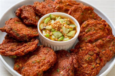 Fried Fish Paste Balls Or Deep Fried Fish Cake Stock Image Image Of