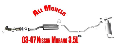 Muffler Exhaust System Catalytic Converter For Nissan Murano 2003 2007 Ebay