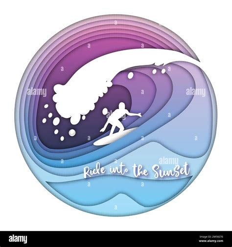 Surfing In Hawaii Stock Vector Images Alamy