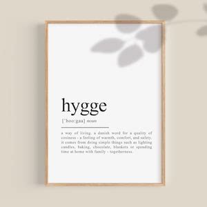 Hygge Print Hygge Poster Hygge Definition Print Hygge Wall Decor