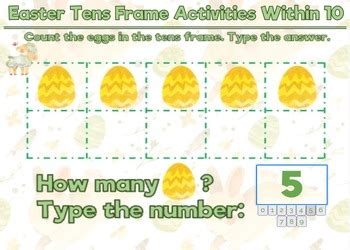 Easter Tens Frame Activities Within By Kk Tpt