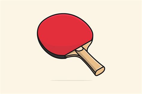 Table Tennis Racket Vector Illustration Graphic By Ahsanalvi