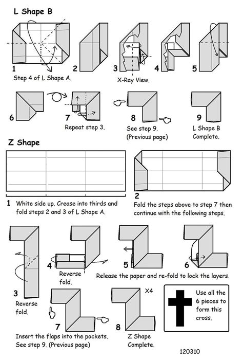 Francis Ow S Origami Diagrams Cut Up Cross Puzzle