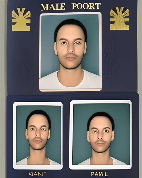 Male Passport Size Photo Graphic · Creative Fabrica