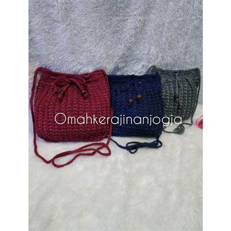 Jual Tas Serut Gaul Tas Rajut Serut Tas Rajut Murah Grosir Tas