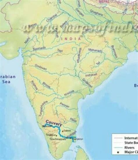 Kaveri River India Map