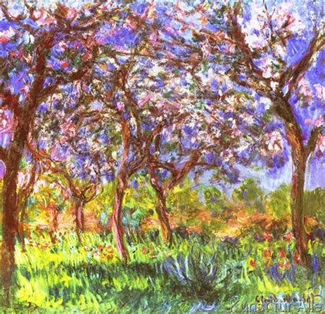 Claude Monet Frühling in Giverny 1903 Kunstdruck Leinwandbild