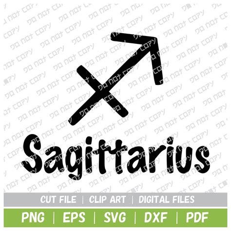 Sagittarius Zodiac Sign Instant Download Svg Png Eps Dxf Etsy