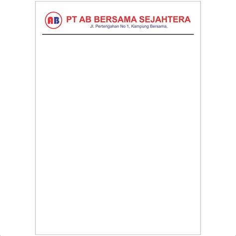 Jual Cetak Kop Surat Ukuran A4 F4 Folio Full Color Hvs Indonesia