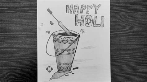 Holi Drawing, Pencil Drawings Easy, Happy Holi, Drawing For Kids, The ...