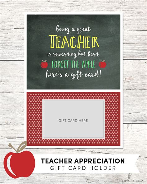 Teacher Appreciation Gift Card Holder – Let's DIY It All – With Kritsyn ...