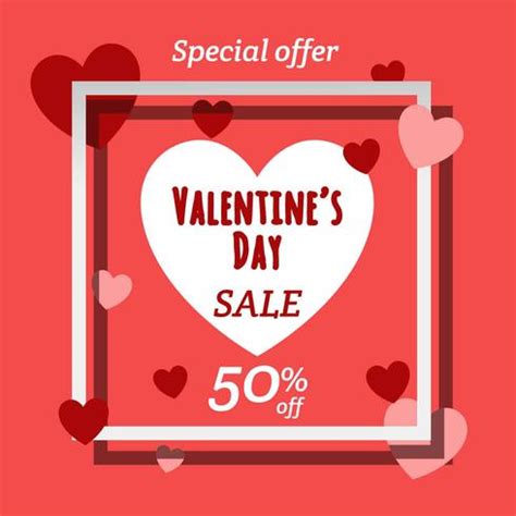 Valentines Day Sale Banner Vector Art At Vecteezy