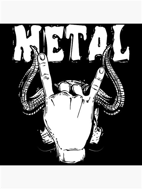 Metal Hand Sign Metalcore Heavy Metal Hard Rock Music Lovers Blues