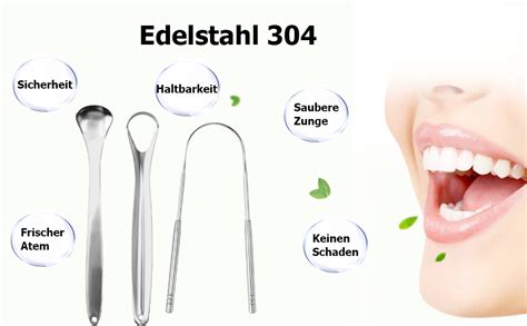 Edelstahl Zungenschaber F R Erwachsene Zungenreiniger Aus Metall Mit