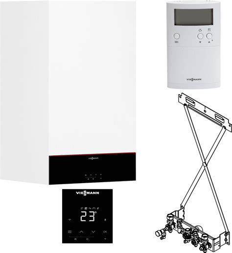 Viessmann Gas Brennwert Kombitherme Vitodens 100 W 19 KW Regelung