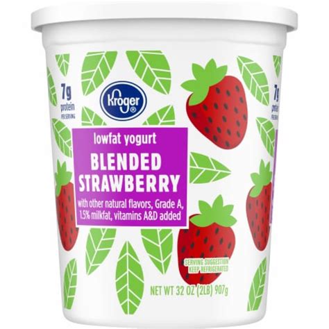 Kroger Strawberry Low Fat Yogurt Tub 32 Oz Fred Meyer