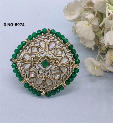 Polki Finger Ring Sku 5974 E2 at 146 00 पलक अगठ पलक रग