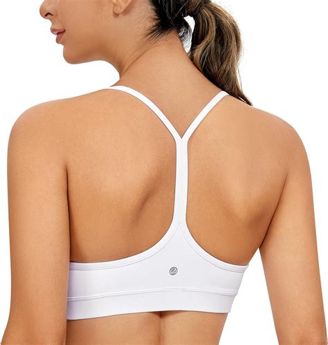 Crz Yoga Butterluxe Womens Y Back Sports Bra Padded Racerback Low