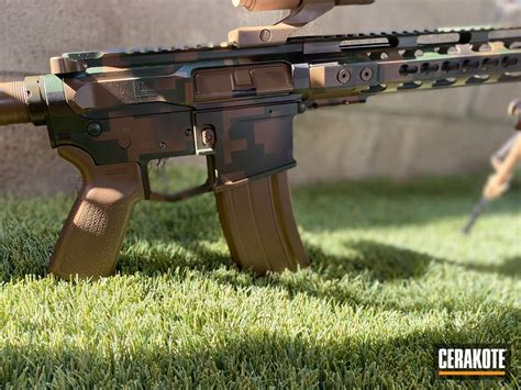 Custom Camo Ar Build Cerakoted Using Highland Green Coyote Tan And