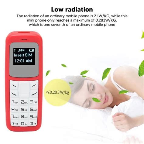 Mini T L Phone Portable Bluetooth Fdit Rouge Gsm Lecteur De