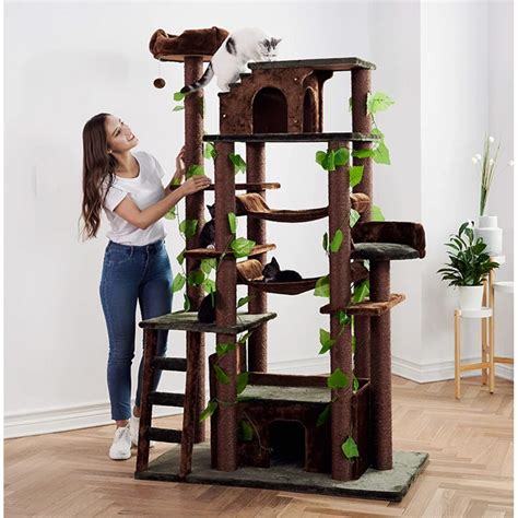 Castle Cat Tower With Two Hammocks