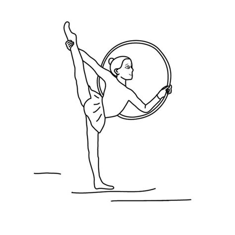 Coloriage Gymnastique De Cercle Dessin Gratuit à Imprimer