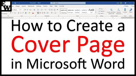 How To Create A Cover Page In Microsoft Word Built In Custom Artofit