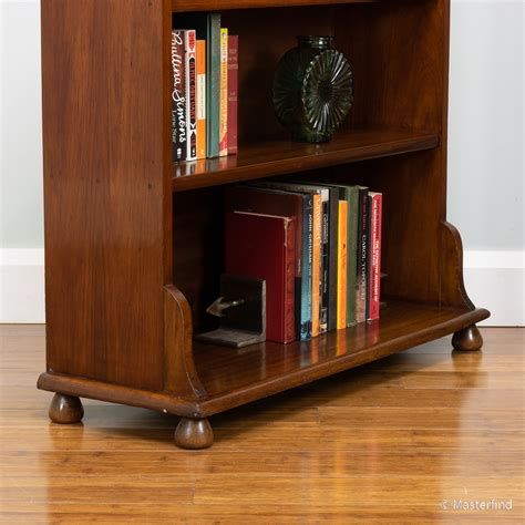 7310A Antique Vintage 1920s Blackwood Bookcase Bookshelf 3 Tiers