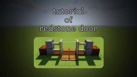 Tutorial Of Redstone Door How To Make Redstone Door In Minecraft