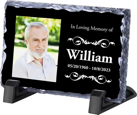 Personalized Rock Slate Photo Frame Plaque Custom Stone Slate Picture