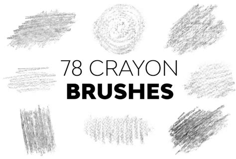 15 Crayon Brushes ABR Procreate FREE Graphic Cloud