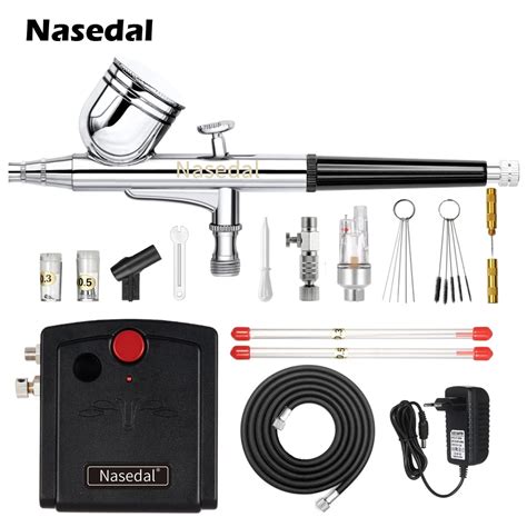 Nasedal Nt Dual Action Airbrush Compressor Kit Mm Airbrush Spray