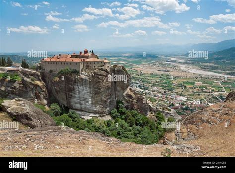 The Holy Monastery Of St Stephen Meteora Greece Stock Photo Alamy